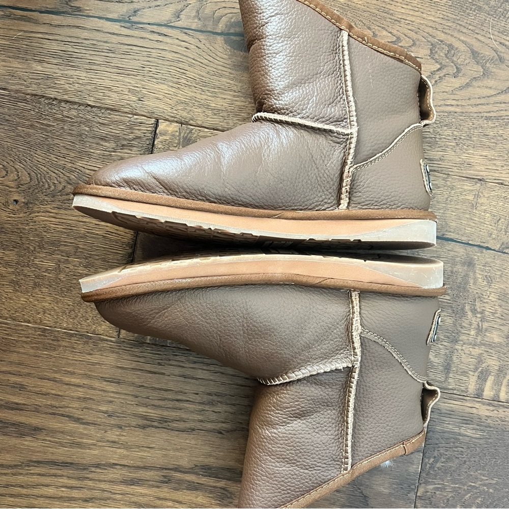 Australia LUXE Collective Leather Cosy Short Fashion Boots Booties Shearling 8 - Picture 3 of 9